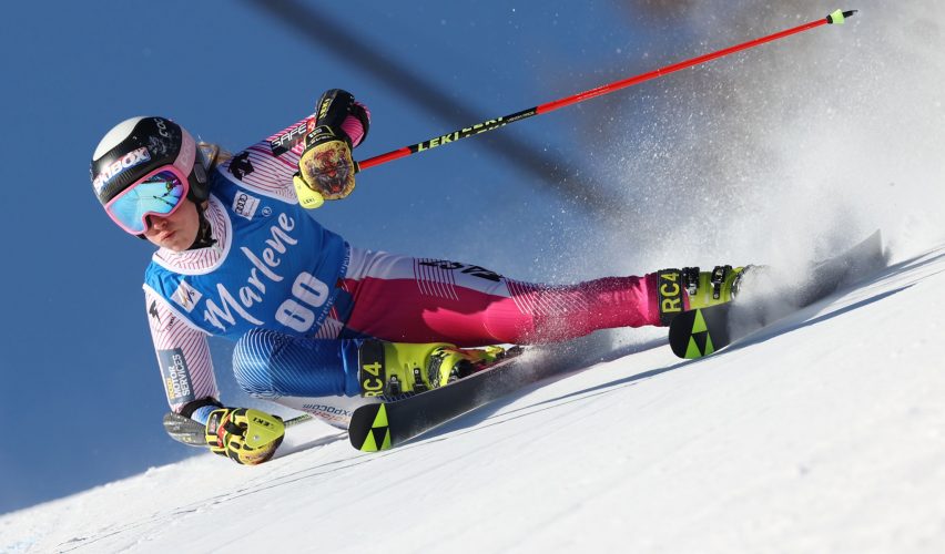 L'esquiadora olímpica Núria Pau competint (Núria Pau)